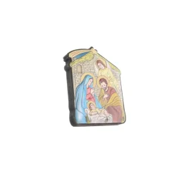 Palais du Rosaire Cadre de la Nativité en bois coloré 5x7cm^ Décoration De Noël | Cadre Religieux