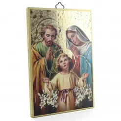 Palais du Rosaire Cadre de la Sainte Famille avec effet mosaïque15 x 10 cm^ Cadre Religieux