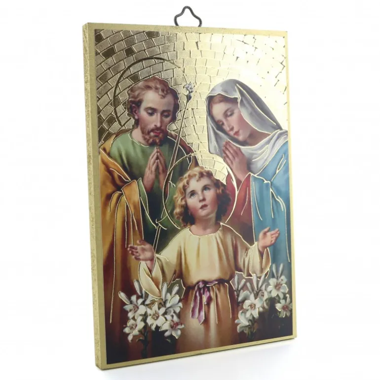 Palais du Rosaire Cadre de la Sainte Famille avec effet mosaïque15 x 10 cm^ Cadre Religieux