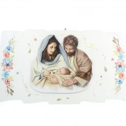 Palais du Rosaire Cadre de la Sainte Famille en bois 40x22cm^ Cadre Religieux