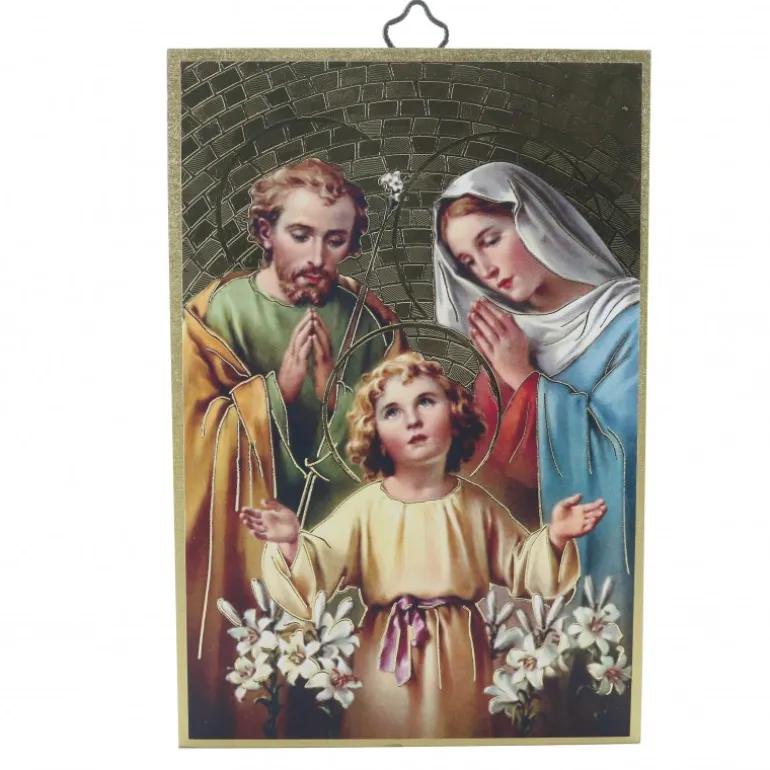 Palais du Rosaire Cadre de la Sainte Famille avec effet mosaïque15 x 10 cm^ Cadre Religieux