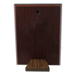 Palais du Rosaire Cadre de l'Apparition de Lourdes colorisée en métal argenté sur bois 5x7cm^ Cadre Religieux