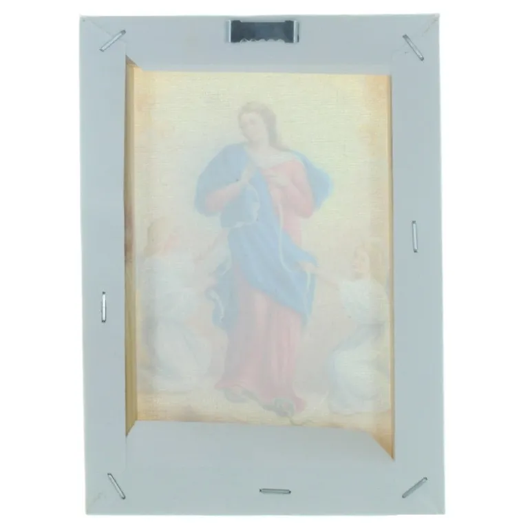 Palais du Rosaire Cadre de Marie qui Défait les Noeuds sur toile imprimée 13 x 18cm^ Cadre Religieux
