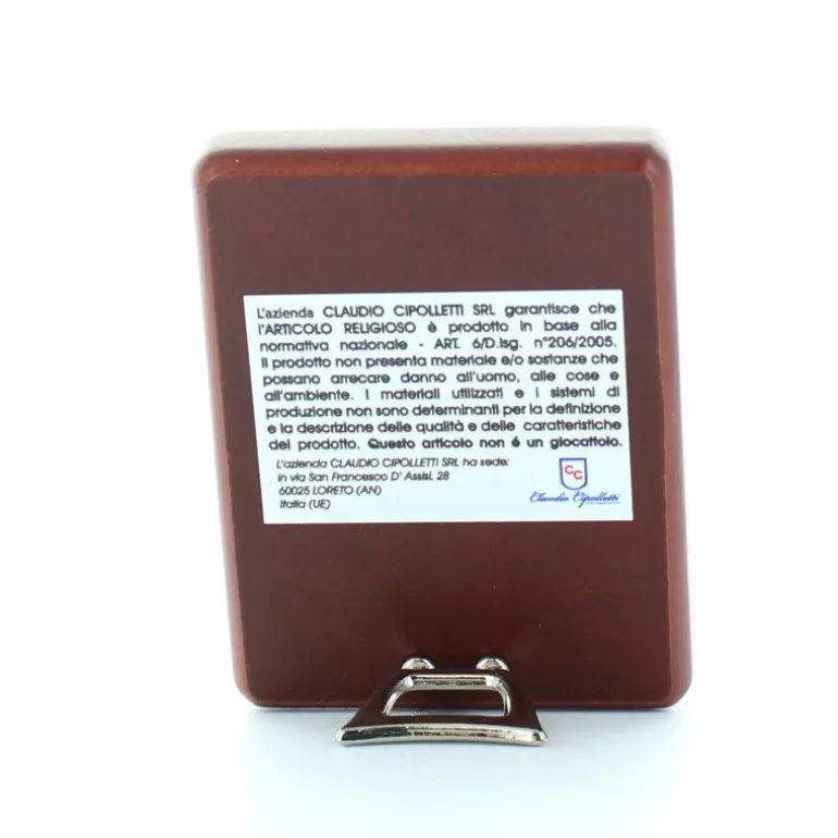 Palais du Rosaire Cadre de Saint Michel en métal argenté et doré 5x7 cm^ Cadre Religieux