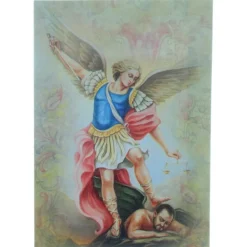 Palais du Rosaire Cadre de Saint Michel sur toile imprimée 13 x 18cm^ Cadre Religieux