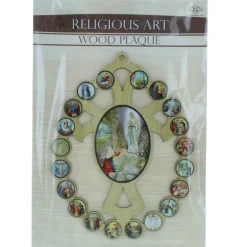 Palais du Rosaire Cadre en bois de Lourdes et la vie du Christ 20x14cm^ Cadre Religieux