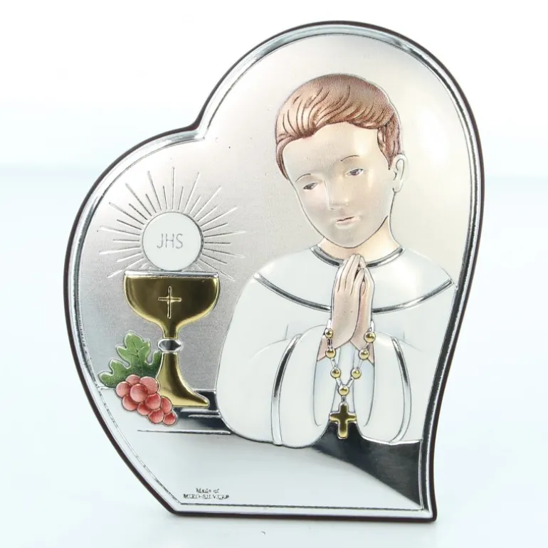 Palais du Rosaire Cadre pour Cadeau de Communion pour Garçon 11cm^ Communion | Cadre Religieux