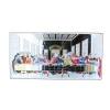 Palais du Rosaire Cadre religieux Cène argentée coloré 17 x 33 cm^ Pâques | Cadre Religieux