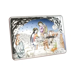Palais du Rosaire Cadre religieux de la Crèche de Noel 14x10cm^ Crèche | Cadre Religieux