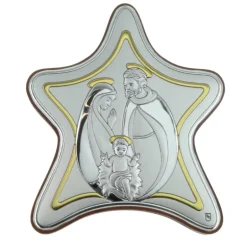 Palais du Rosaire Cadre religieux de la Sainte Famille en forme d'étoile 10x9cm^ Cadre Religieux