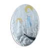 Palais du Rosaire Cadre religieux ovale Apparition de Lourdes dorée coloré 10 x 15 cm^ Cadre Religieux