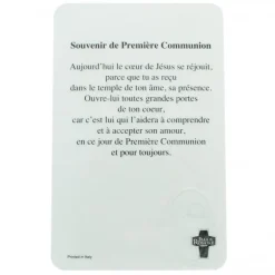 Palais du Rosaire Carte de prière de Communion pour garçon^ Image Religieuse