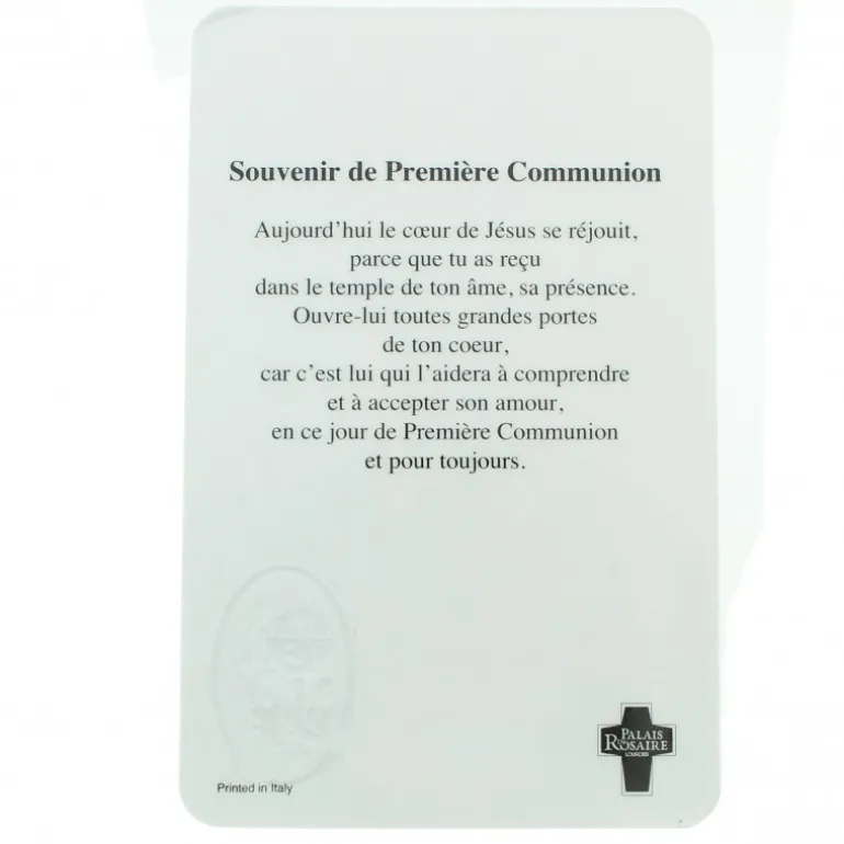 Palais du Rosaire Carte de prière de Communion pour fille^ Communion | Image Religieuse