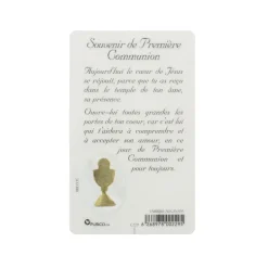 Palais du Rosaire Carte de prière de communion garçon^ Communion | Image Religieuse