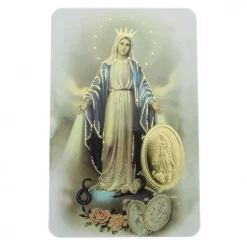 Palais du Rosaire Carte de prière de la Vierge Miraculeuse^ Image Religieuse