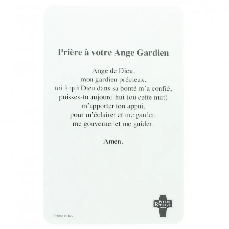 Palais du Rosaire Carte de prière de l'Ange Gardien^ Image Religieuse