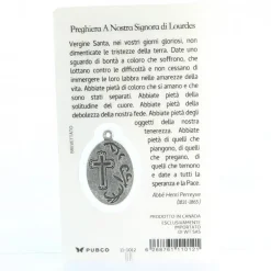 Palais du Rosaire Carte de prière de l'Apparition avec médaille^ Image Religieuse