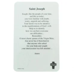 Palais du Rosaire Carte de prière de Saint Joseph^ Image Religieuse