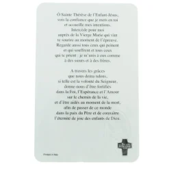 Palais du Rosaire Carte de prière de Sainte Thérèse^ Image Religieuse