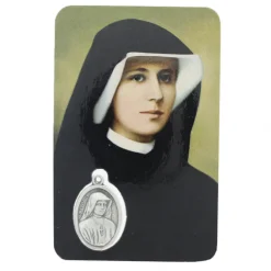 Palais du Rosaire Carte De Prière de Sainte Faustine et Jésus Miséricordieux Avec Médaille^ Image Religieuse