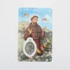 Palais du Rosaire Carte de prière Saint François d'Assise avec médaille^ Image Religieuse