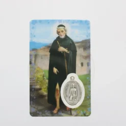 Palais du Rosaire Carte de prière Saint Pérégrin avec médaille^ Image Religieuse