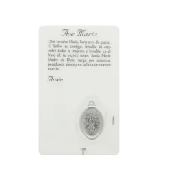 Palais du Rosaire Carte de prière Vierge Miraculeuse avec médaille^ Image Religieuse