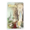 Palais du Rosaire Carte Prière de Lourdes avec médaille miraculeuse dorée^ Image Religieuse