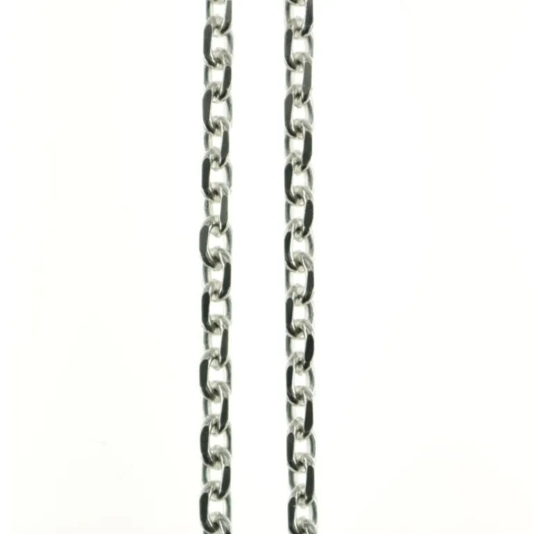 Palais du Rosaire Chaine en Argent maille forçat limée 45 cm^ Chaîne En Argent | Collier En Argent