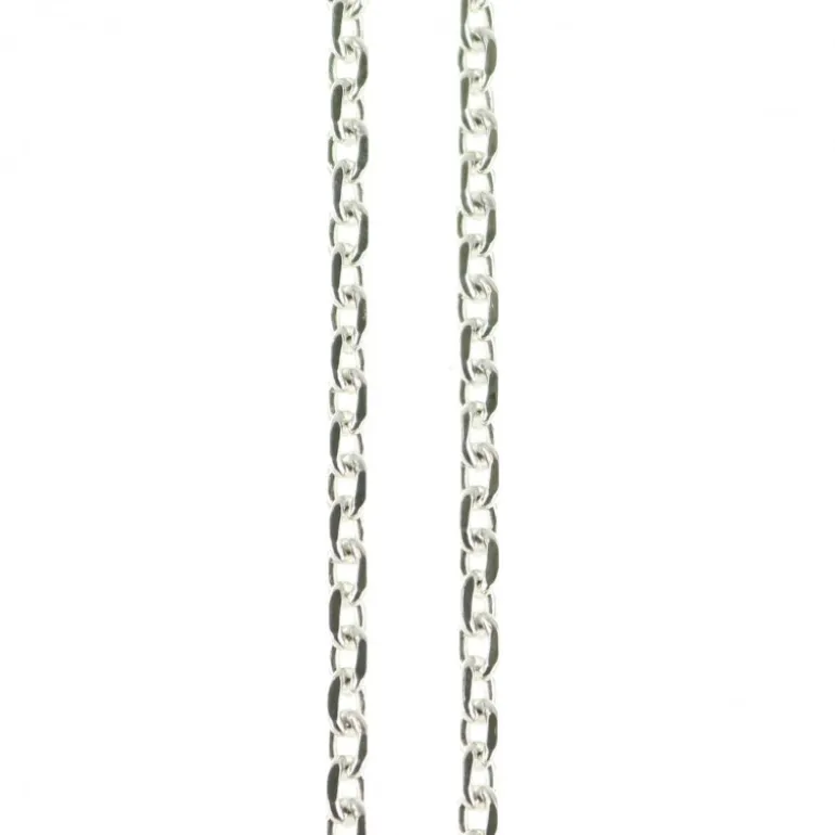 Palais du Rosaire Chaine en Argent maille forçat limée 45 cm^ Chaîne En Argent | Collier En Argent