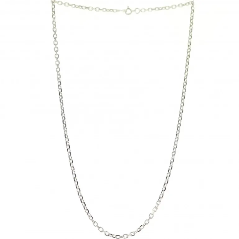 Palais du Rosaire Chaine en Argent maille forçat limée 45 cm^ Chaîne En Argent | Collier En Argent