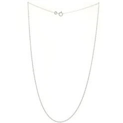 Palais du Rosaire Chaine en Argent rhodié avec maille type forçat 45cm^ Chaîne En Argent | Collier En Argent