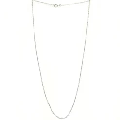 Palais du Rosaire Chaine maille fine en Argent rhodié type forçat 50 cm^ Collier En Argent | Chaîne En Argent