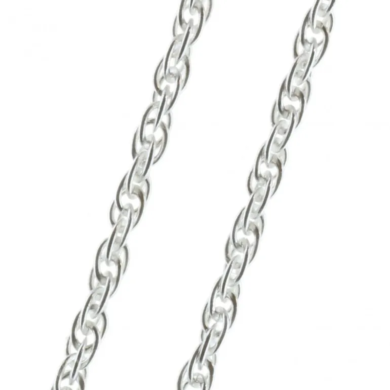 Palais du Rosaire Chaîne Argent maille forçat double 60 cm^ Chaîne En Argent | Collier En Argent