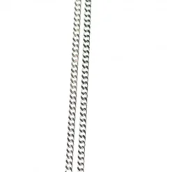 Palais du Rosaire Chaîne en argent avec maille avec gourmette limée 70 cm - 2,8 mm^ Chaîne En Argent | Collier En Argent