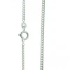 Palais du Rosaire Chaîne en argent gourmette limée 70 cm^ Chaîne En Argent | Collier En Argent