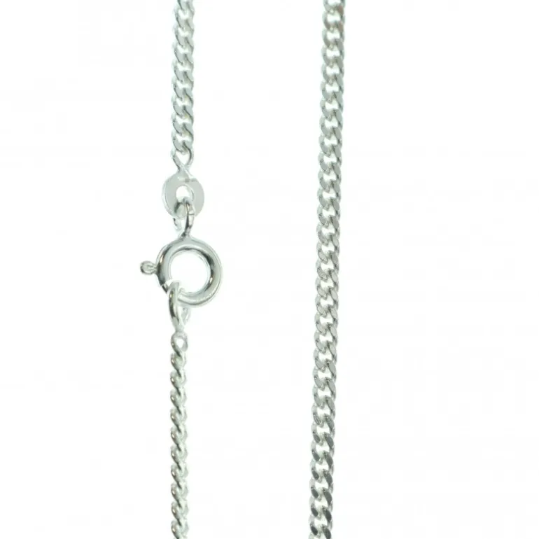 Palais du Rosaire Chaîne en argent gourmette limée 70 cm^ Chaîne En Argent | Collier En Argent