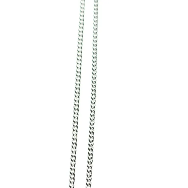 Palais du Rosaire Chaîne en argent gourmette limée 70 cm^ Chaîne En Argent | Collier En Argent