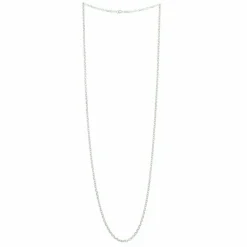 Palais du Rosaire Chaîne en Argent Rhodié maille forçat limé 70cm^ Chaîne En Argent | Collier En Argent