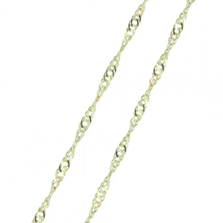 Palais du Rosaire Chaîne en Plaqué Or maille Singapour 45cm^ Chaîne En Plaqué Or | Collier En Plaqué Or