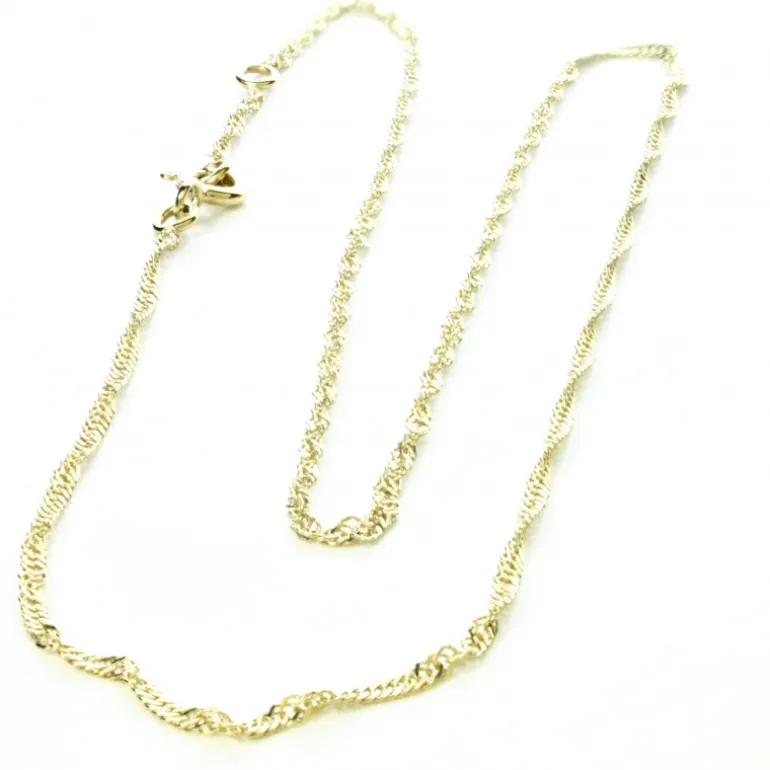 Palais du Rosaire Chaîne maille Singapour 40cm en or 9K^ Chaîne En Or | Collier En Or