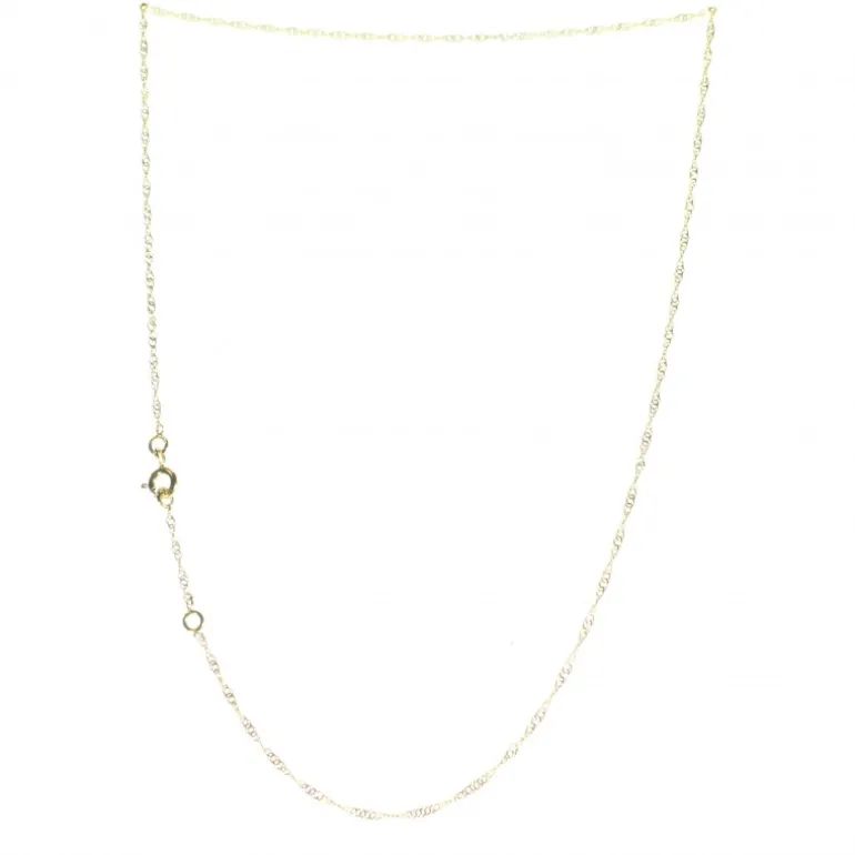 Palais du Rosaire Chaîne maille Singapour 40cm en or 9K^ Chaîne En Or | Collier En Or