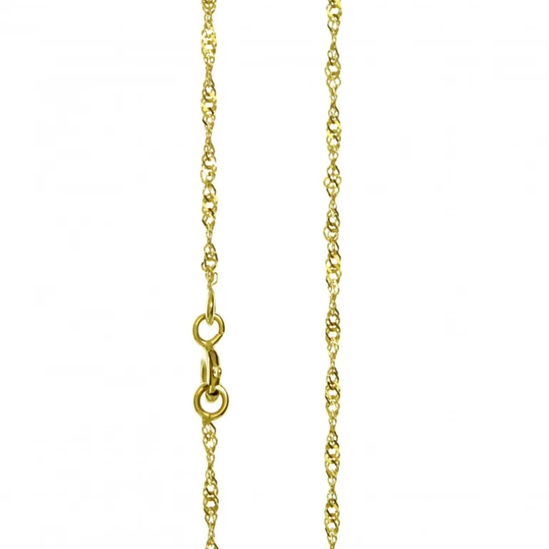 Palais du Rosaire Chaîne maille Singapour 40cm en or 9K^ Chaîne En Or | Collier En Or