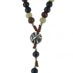 Palais du Rosaire Chapelet avec Apparition de Lourdes en 3 tons de bois^ Chapelet De Lourdes | Chapelet Bois