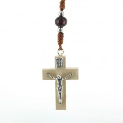 Palais du Rosaire Chapelet avec Apparition de Lourdes en 3 tons de bois^ Chapelet De Lourdes | Chapelet Bois