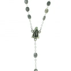 Palais du Rosaire Chapelet avec grains de l'Apparition et de la Vierge en métal argenté^ Chapelet Métal