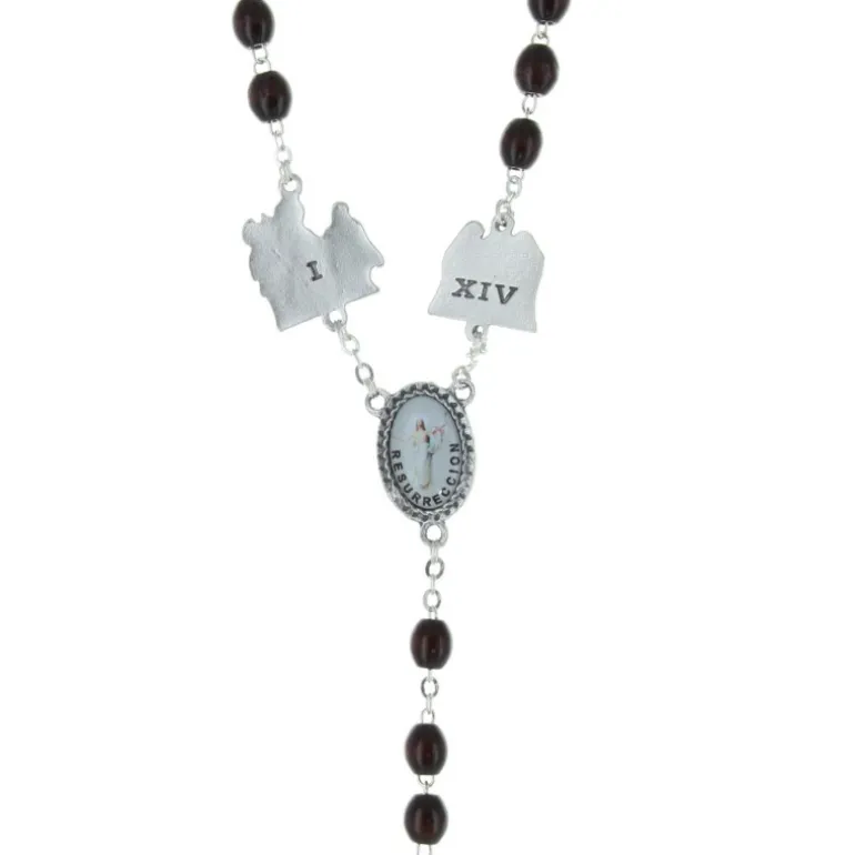 Palais du Rosaire Chapelet bois, le chemin de croix du Christ^ Chapelet Bois