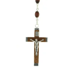 Palais du Rosaire Chapelet de Bernadette en bois sur chaîne en argent^ Chapelet De Sainte Bernadette | Chapelet Bois