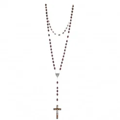 Palais du Rosaire Chapelet de Bernadette en bois sur chaîne en argent^ Chapelet De Sainte Bernadette | Chapelet Bois