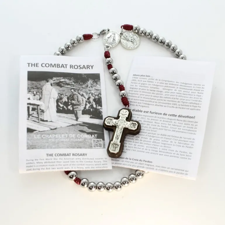Palais du Rosaire Chapelet de combat de Saint Michel avec livret anglais et français^ Chapelet De Combat